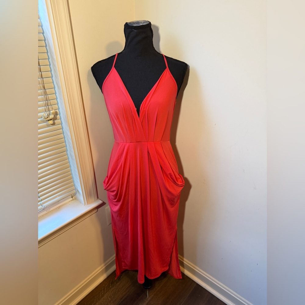 BCBG Maxazria Fancy Party Women Sleeveless Bright Coral XS